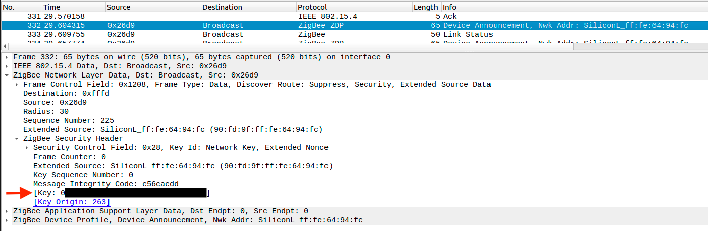 Wireshark network key