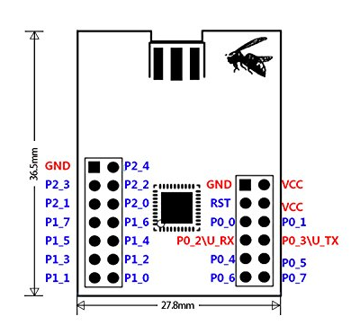 Webee CC2530 + CC2591 pin layout